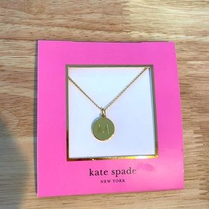 Kate spade “M” monogrammed necklace